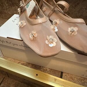 a new day Floral Embellished Flats - Cream